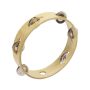 Tambourine ROUNDABOUT, Nickel, Holzrahmen, 20 cm