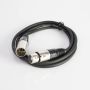 XLR Audiokabel, 5 polig, schwarz, 1 m, female auf male