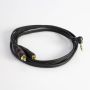 Adapterkabel 3,5 mm Klinke male, 90° abgewinkelt, auf 2 x male Cinch, 3 m, schwarz