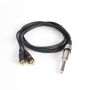 Verbindungskabel Klinke stereo male auf 2 x male Cinch, 1,5 m