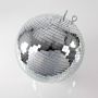 Discokugel GLIX mit Echtglasfacetten, Ø 75cm, silber