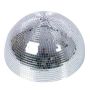Disco-Halbkugel GLANZ mit Sicherheitsmotor, Ø 40cm, silber