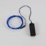 Leuchtkabel mit Batteriefach Ø 2mm, 2m, blau, mit Batterien