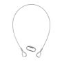Sicherungsseil IGUMA mit Schnellverbinder, Länge: 60cm, Sicherung bis 5kg, silber