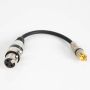 Adapterkabel XLR female auf Cinchkabel male, 0,2 m, schwarz