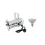 Silberner PAR-30 Spot mit LED Leuchtmittel 230V / 11W / Sockel E-27 / 3000K