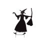 Halloween Silhouette Hexe SPOOKY WITCH, Metall, schwarz, 140cm