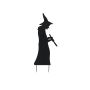 Halloween Silhouette Hexe SPOOKY WITCH, Metall, schwarz, 110cm