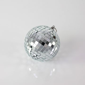 Discokugel GLIX mit Echtglasfacetten, Ø 15cm, silber