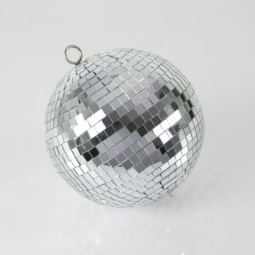 Discokugel GLIX mit Echtglasfacetten, Ø 20cm, silber