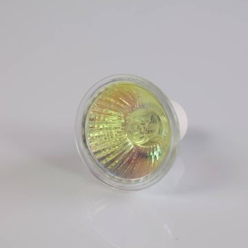 Halogen Leuchtmittel 230V / 50W für Deckenleuchten, Sockel GU-10, Gelb, 25°