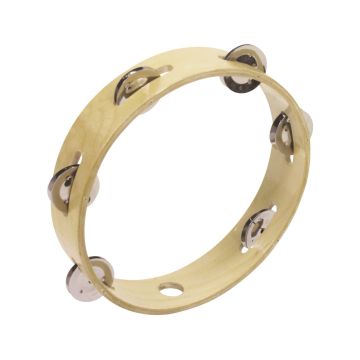 Tambourine ROUNDABOUT, Nickel, Holzrahmen, 20 cm