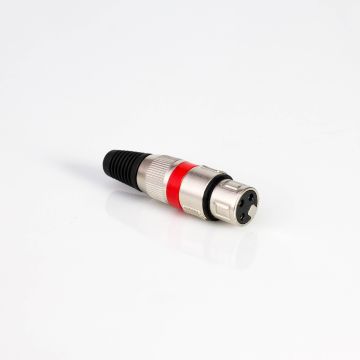 Ersatzstecker XLR, 3 polig, rot, 10 Stück, female Ersatzstecker XLR, 3 polig, rot, 10 Stück, female