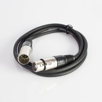XLR Audio Kabel, 5 polig, schwarz, 3 m, female auf male