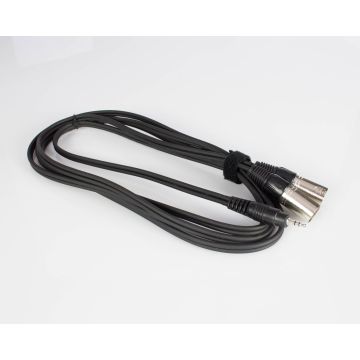 Verbindungskabel 3,5 mm Klinke male auf 2 x XLR male, 3 m, schwarz
