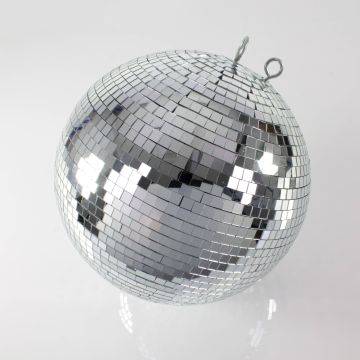 Discokugel GLIX mit Echtglasfacetten, Ø 75cm, silber