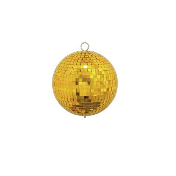 Discokugel GOLDIE mit Echtglasfacetten, Ø 15cm, gold