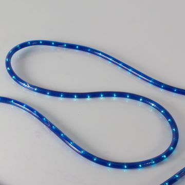 Lichtschlauch 230V / 80W mit Befestigungsmaterial, 5m, 180 Lämpchen, IP44 - spritzwassergeschützt, blau