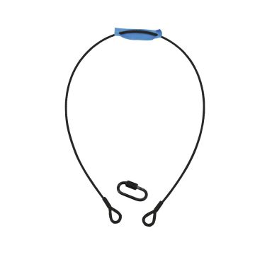 Sicherungsseil IGUMA mit Schnellverbinder A, Länge: 100cm, Sicherung bis 15kg, schwarz