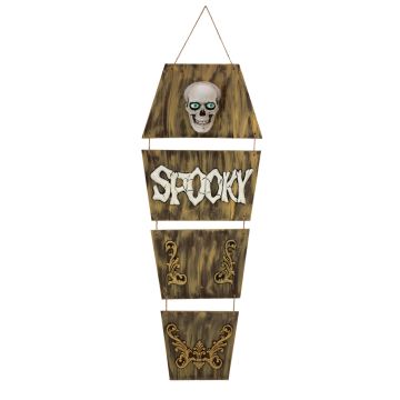 Halloween Geistersarg ULBERT mit Totenkopf, hängend, Bewegungs- Soundfunktion, LEDs, 150cm Halloween Geistersarg ULBERT mit Totenkopf, hängend, Bewegungs- Soundfunktion, LEDs, 150cm