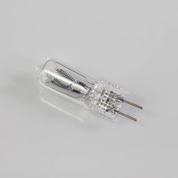Halogen Studiolampe mit 6,35 mm Stiftsockel 120V / 300W, Sockel GX-6,35, 3200K, 300h, weiß