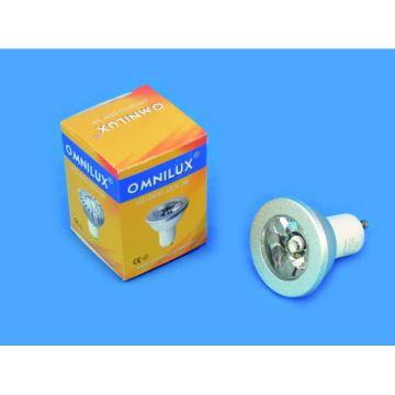 LED-Lampe 230V / 3W für Deckenleuchten, Sockel GU-10, Blau