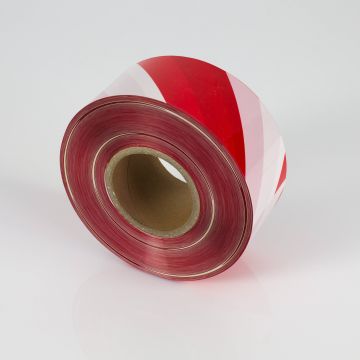Absperrband rot / weiß, 500m x 75 mm