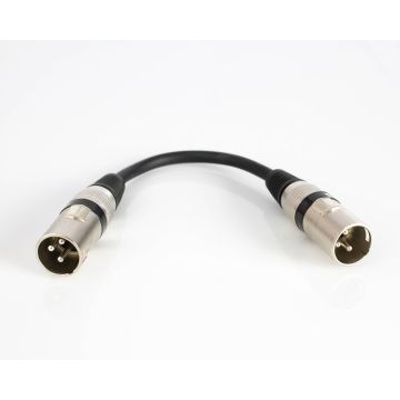 Verbindungskabel XLR male auf male XLR, 0,2 m, schwarz