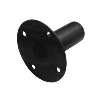 Flansch für Boxenhochständer, TV Zapfenaufnahme M35, max Belastung 50kg, schwarz Flansch für Boxenhochständer, TV Zapfenaufnahme M35, max Belastung 50kg, schwarz