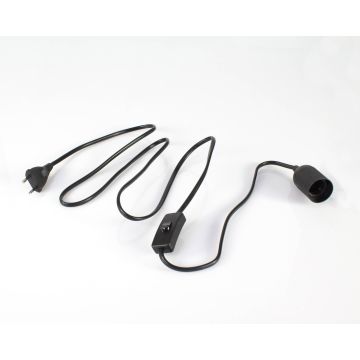 Lampenfassung mit Kabel, Fassung E-27, Netzkabel, Stecker, Schalter