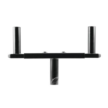 Gabel für Boxenhochständer mit Ø38mm, für Boxen mit M35 Zapfenaufnahme, max last 2 x 20kg, schwarz