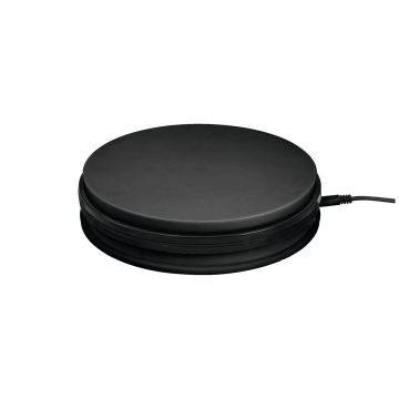 Drehteller NAMU Ø45cm, max. Belastung 50kg, schwarz - elektrische Drehplatte / Rotierender Teller
