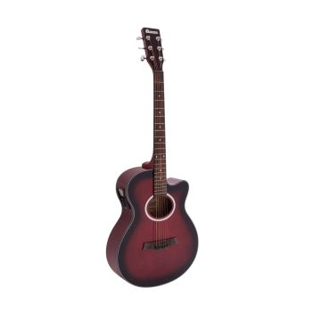 Westerngitarre BRUCE mit Tonabnehmer, redburst