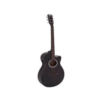 Westerngitarre BRUCE mit Tonabnehmer, schwarz