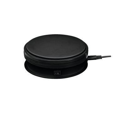 Drehteller NAMU Ø15cm, max. Belastung 5kg, schwarz - elektrische Drehplatte / Rotierender Teller