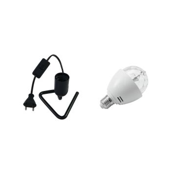 RGB-LED Disco-Lichteffekt mit Bodenhalterung / E27-Sockel