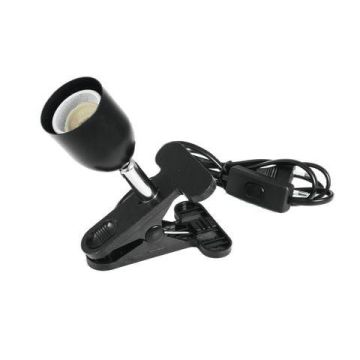 Klemmspotfassung für Leuchtmittel mit GU-10 Sockel, anschlussfertig mit 1,5m Stromkabel & Schalter, max. 60W