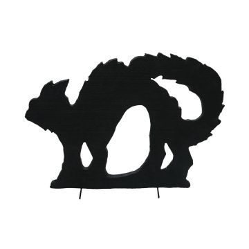 Halloween Silhouette Katze SPOOKY CAT, schwarz, 43cm