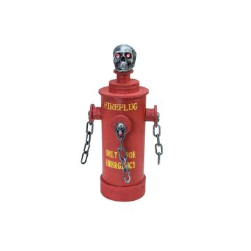 Halloween Hydrant SPRINKY mit Totenkopf, schauriges Lachen, Bewegungsfunktion, LED, 28cm