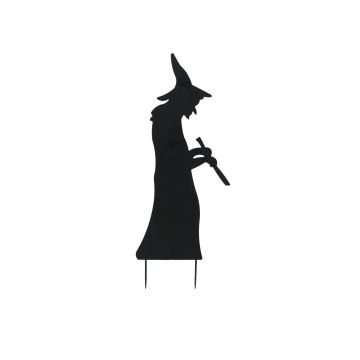 Halloween Silhouette Hexe SPOOKY WITCH, Metall, schwarz, 110cm Halloween Silhouette Hexe SPOOKY WITCH, Metall, schwarz, 110cm