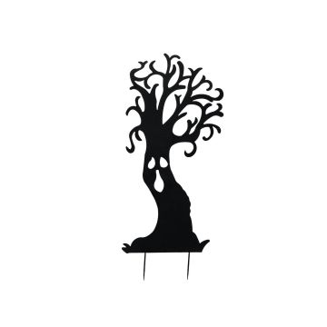 Halloween Silhouette Baum SPOOKY TREE, Metall, schwarz, 150cm