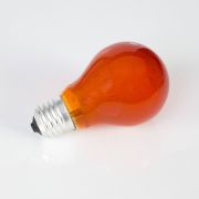 Farbleuchtmittel A19 230V / 25W zur Partybeleuchtung, Sockel E-27, orange