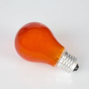 Farbleuchtmittel A19 230V / 40W zur Partybeleuchtung, Sockel E-27, orange