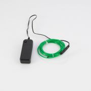 Leuchtkabel mit Batteriefach Ø 2mm, 2m, grün, mit Batterien