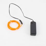 Leuchtkabel mit Batteriefach Ø 2mm, 2m, orange, mit Batterien