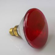 Leuchtmittel PAR-38 230V / 80W für Scheinwerfer, Sockel E-27, 3200K, rot