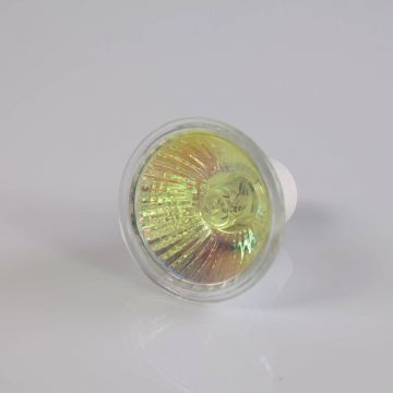 Halogen Leuchtmittel 230V / 50W für Deckenleuchten, Sockel GU-10, Gelb, 25°