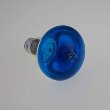 Farbige Lampe R80 230V / 60W zur Partybeleuchtung, Sockel E-27, blau 