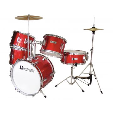 Schlagzeug für Kinder RED DRAGON mit Zubehör, 5-teilig, rot