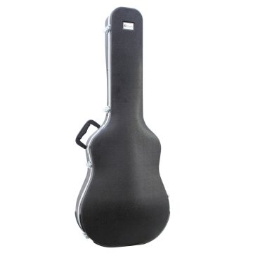 Kunststoff Case LOKKER für Western-Gitarren aus ABS-Kunststoff, abschließbar, schwarz